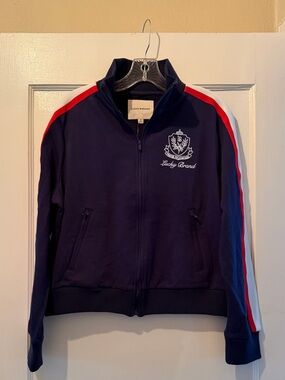 Lucky Brand Navy Track Jacket with White Tag